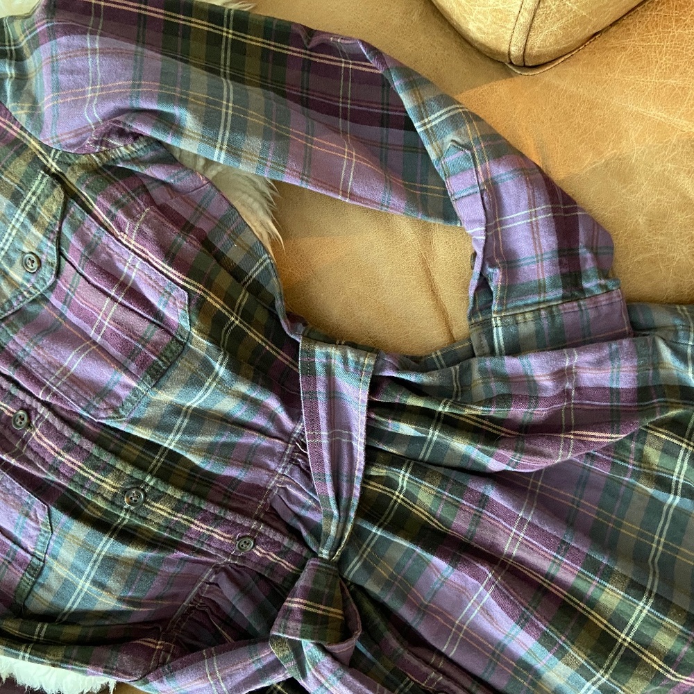 Rugby by Ralph Lauren shirt dress in purple checks